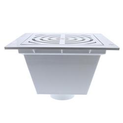 9-1/8 x 9-1/8 x 8 in. Plastic Floor Sink