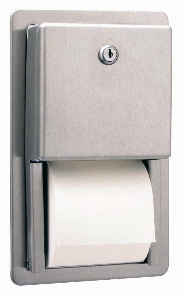 Bobrick Stainless Steel 5-1/2 in. Multi-Roll Tissue Dispenser 