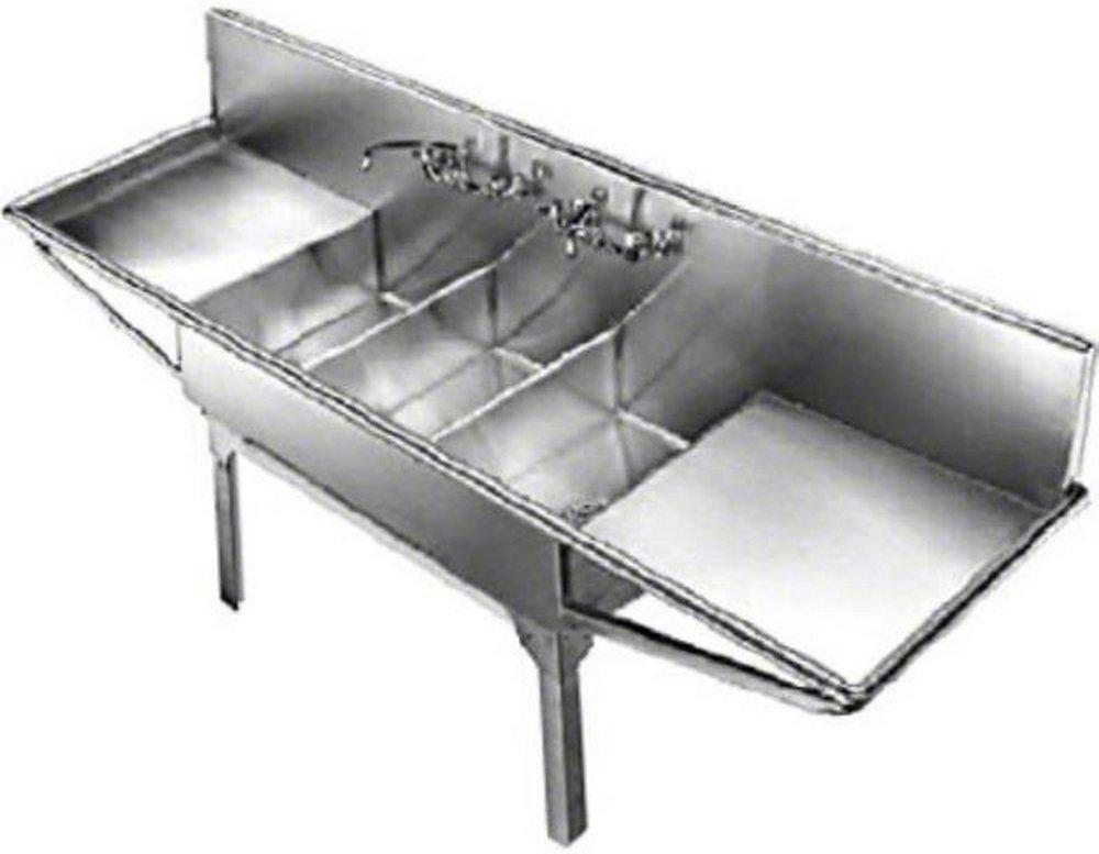 Just Manufacturing Brushed Steel Stainless Steel Scullery Sink 