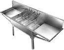 Just Manufacturing Brushed Steel Stainless Steel Scullery Sink 