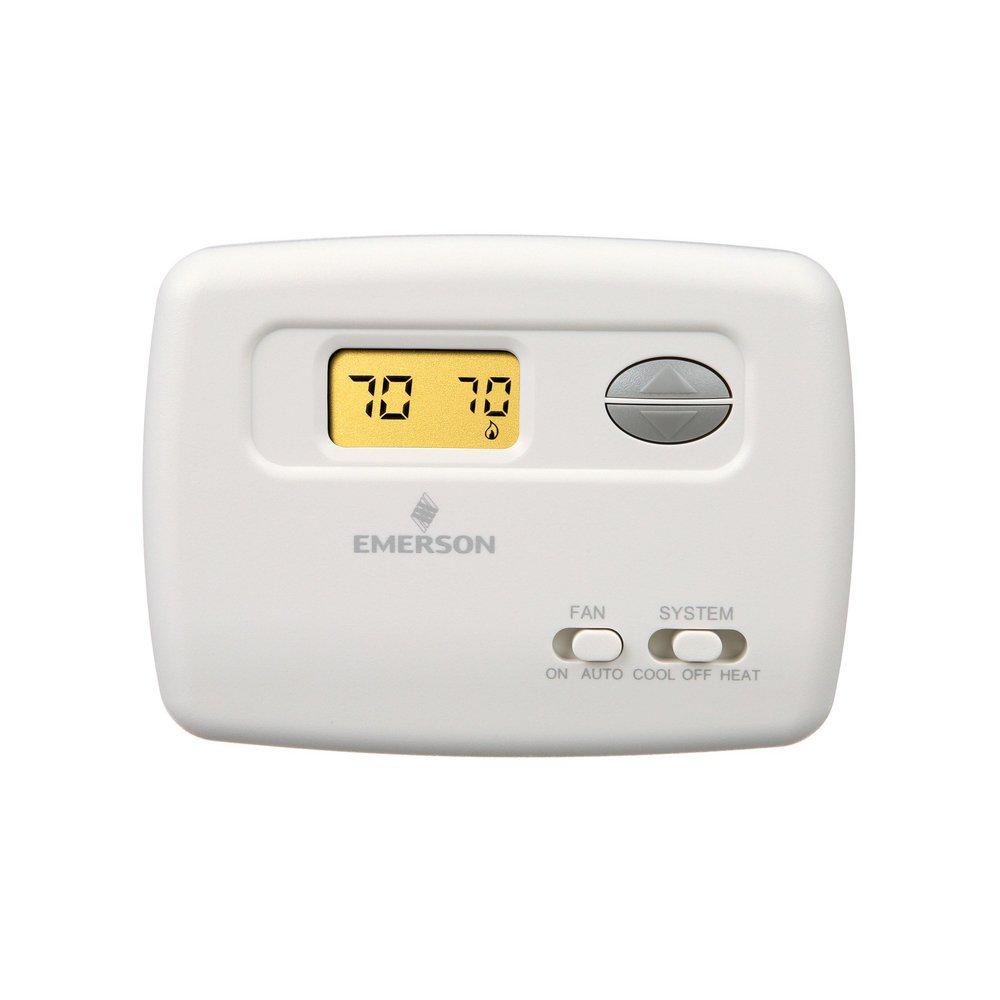 Emerson&reg; White 1H/1C Non-programmable Thermostat 