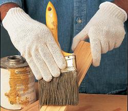 Size L Natural/Polyester String Gloves