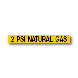 5 psi Gas Sticker in Black|Yellow