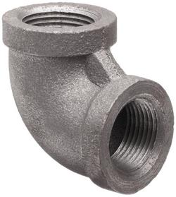 1/2 in. Threaded 150# Black Malleable Iron 90 Degree Elbow