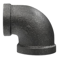 1 x 3/4 in. FPT 150# Black 90 Degree Malleable Iron Reducing Elbow
