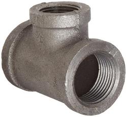 1 x 1 x 1/2 in. Threaded 150# Black Malleable Iron Reducing Tee