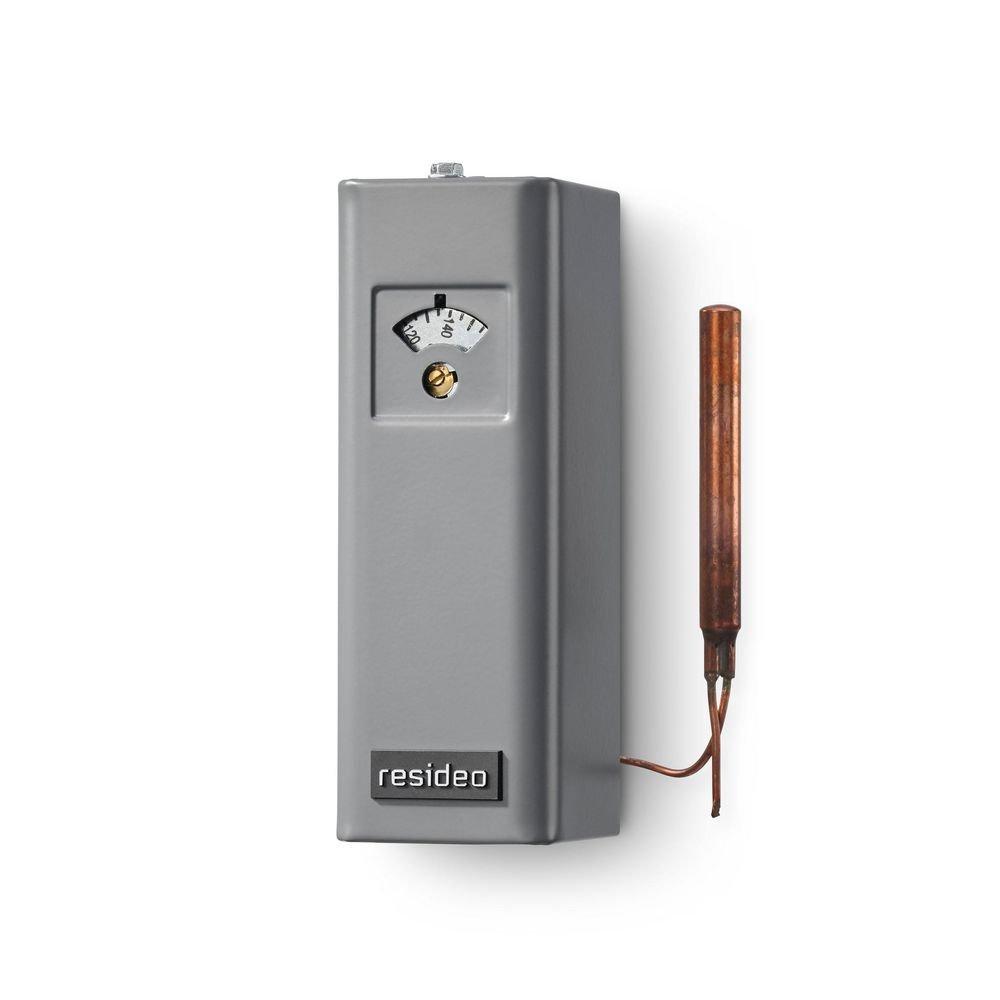 Resideo Grey 100 to 240F Aquastat Vertical Or Horizontal (Less Well) 