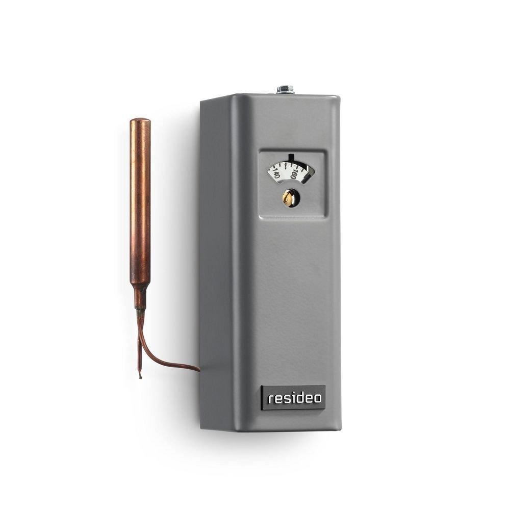 Resideo Grey 100 to 240F Aquastat Vertical Or Horizontal (Less Well) 