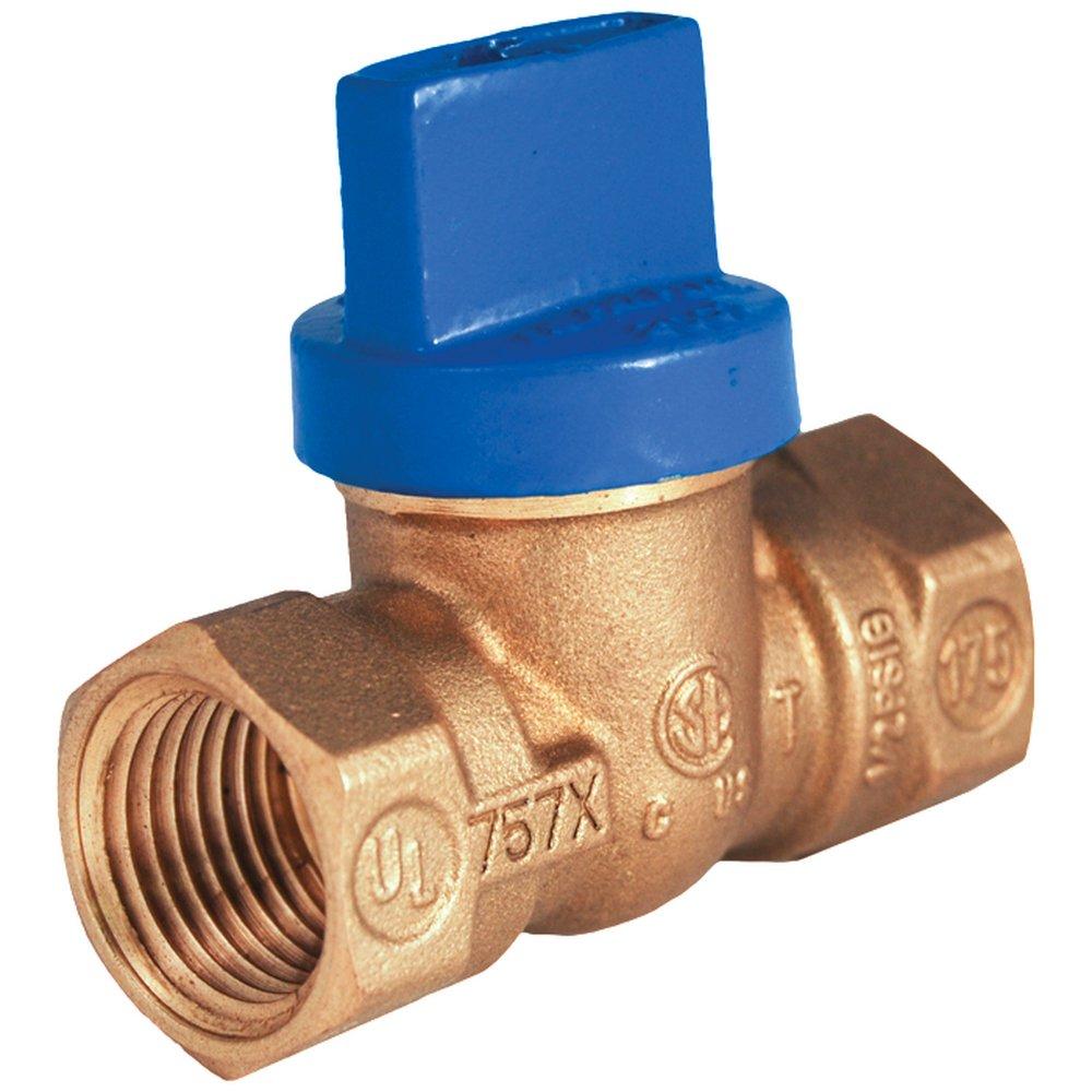 Legend Valve & Fitting Blue Forged Brass Threaded Quarter Turn Tee Handle Gas Ball Valve 