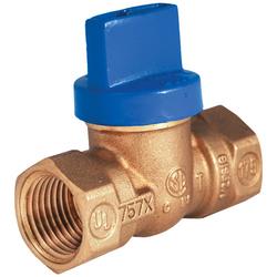 1 in. Forged Brass Threaded Quarter Turn Tee Handle Gas Ball Valve
