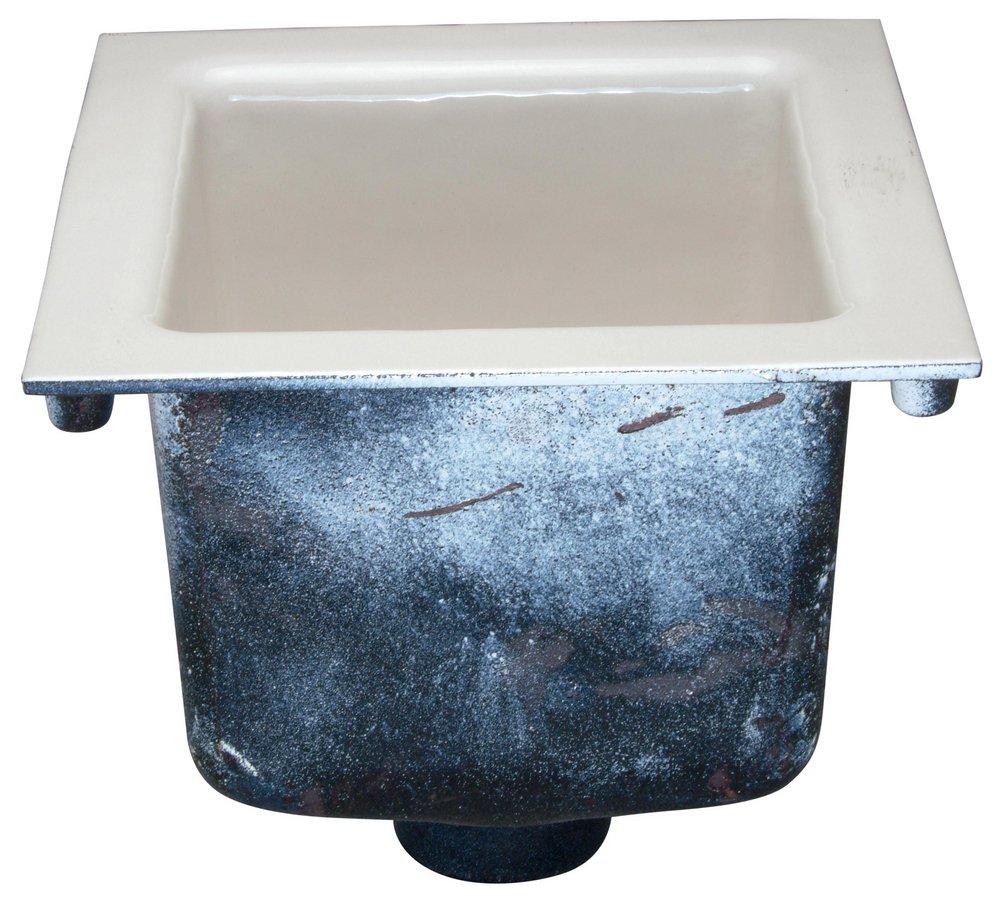 Zurn White Floor Mount Cast Iron Floor Sink 