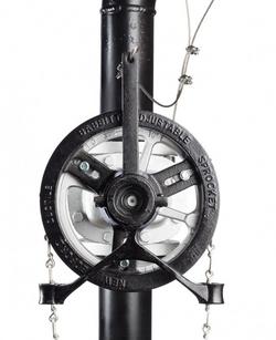 1-1/5 in. Cast Iron Rim with Guide Arm Safety Wheel