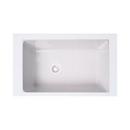 ROHL® White 31-5/8 x 19-5/8 in. No Hole Fireclay Single Bowl Undermount Kitchen Sink 