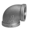 1 in. NPT 150# Global Galvanized Malleable Iron 90 Degree Elbow
