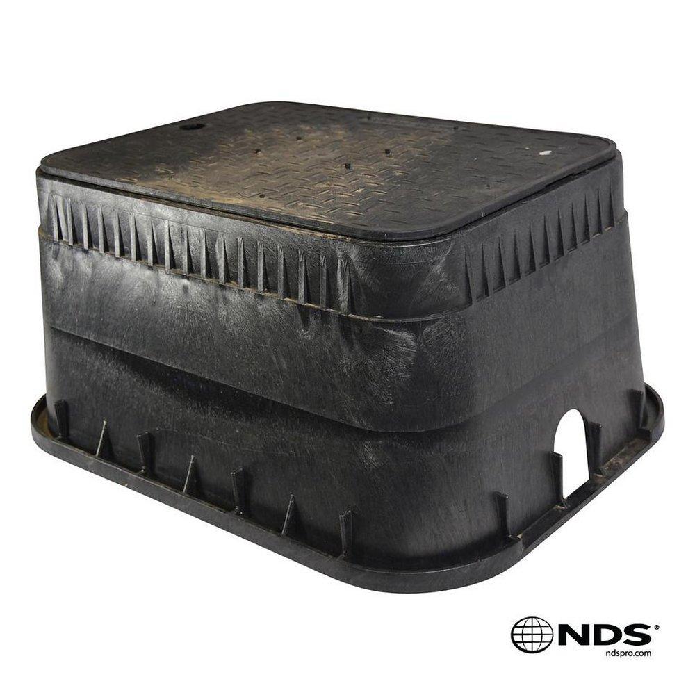 NDS Black 12 x 12 in. Standard Box Overlapping Cover in Black 
