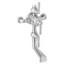 Thermostatic Valve with Triple Lever Handle Volume Temperature Control and Filler in Polished Chrome