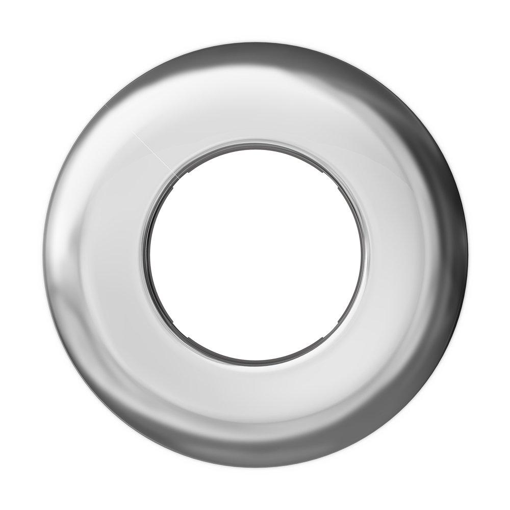 Jones Stephens Chrome Plated 1-1/4 in. Plastic Hinged Escutcheon 