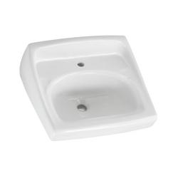 20-1/2 in. Wall Mount Rectangular Vitreous China Bathroom Sink in White