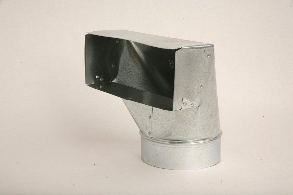 Gray Metal South 12 x 8 in. 90 Degree Boot Galvanized Steel 30 ga 