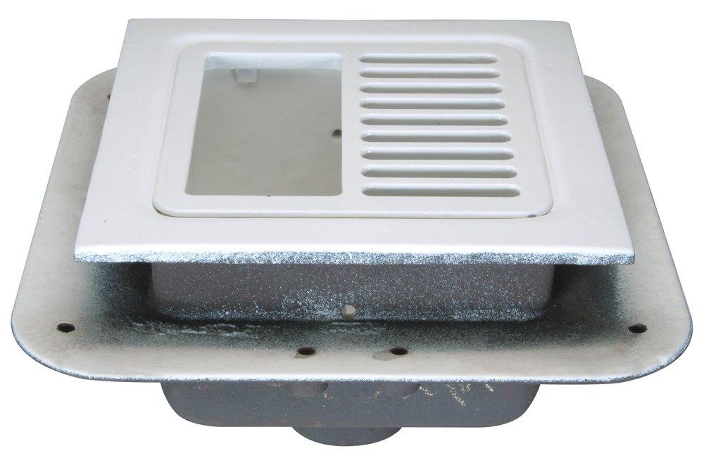 Zurn White Floor Mount Cast Iron Floor Sink 