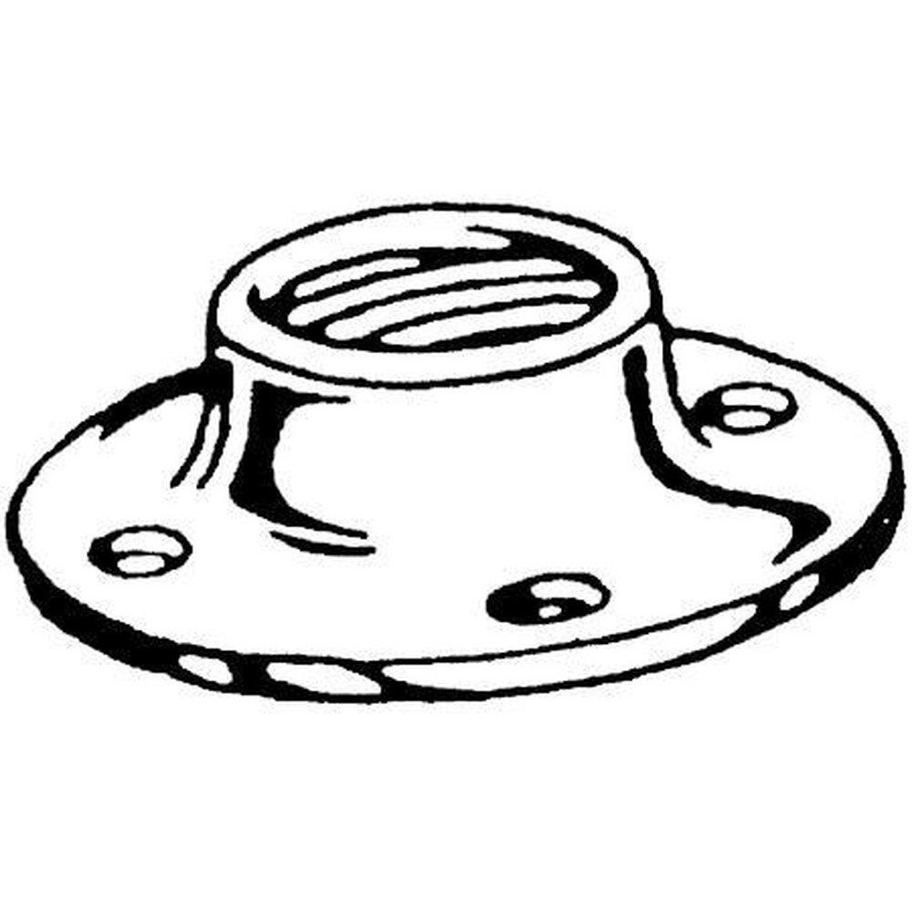 3/8 Galvanized MI Floor Flange 