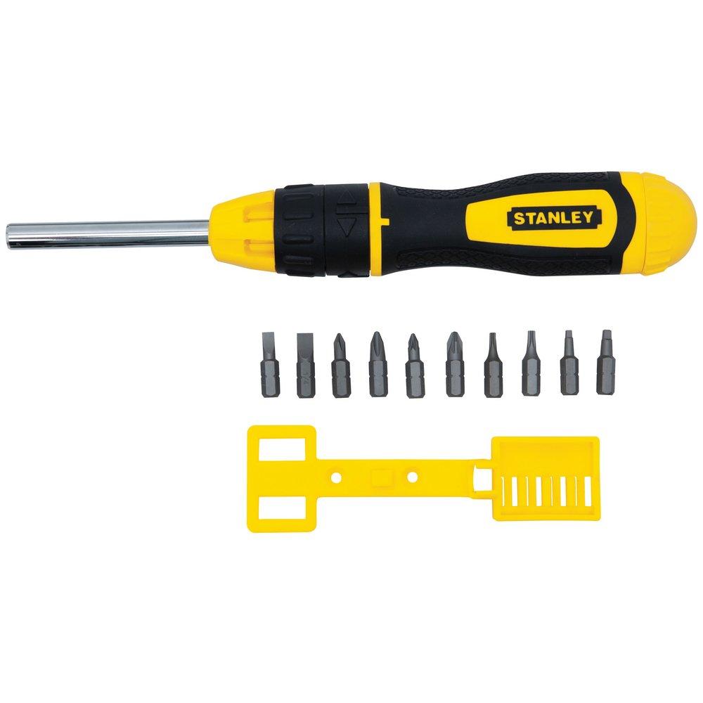 Stanley Yellow Manual Magnetic 10 Piece Screwdriver 