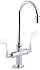 KOHLER Polished Chrome Two Wristblade Handle Bar Faucet 