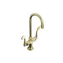 Two Blade Handle Bar Faucet in Vibrant Polished Brass