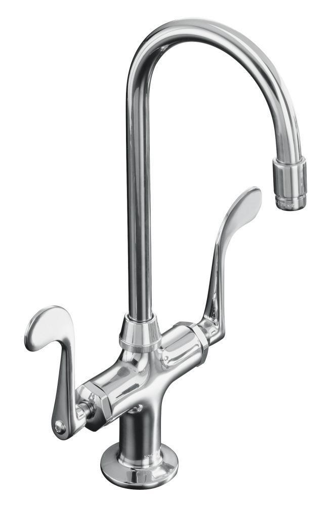 KOHLER Polished Chrome Two Handle Kitchen Faucet 