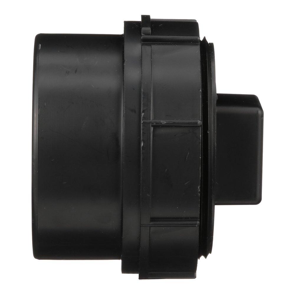 Black ABS DWV Fitting Cleanout Adapter with Plug 