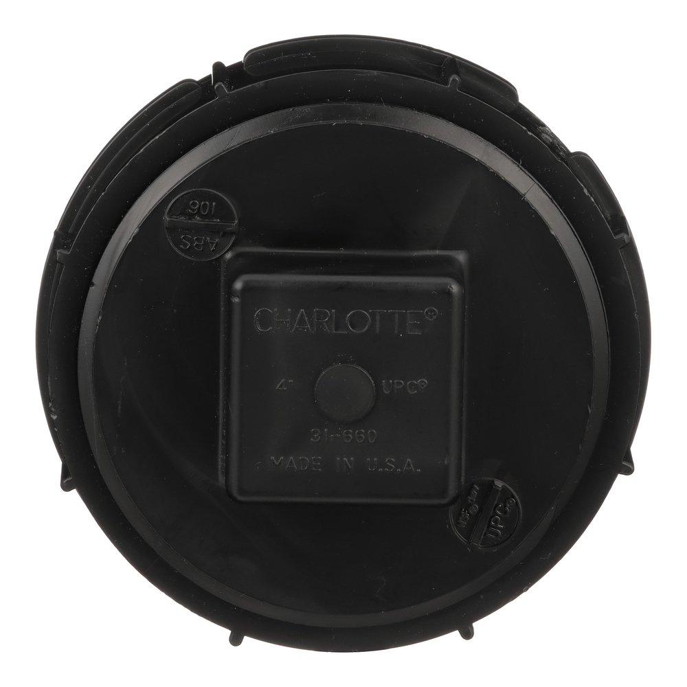 Black ABS DWV Fitting Cleanout Adapter with Plug 