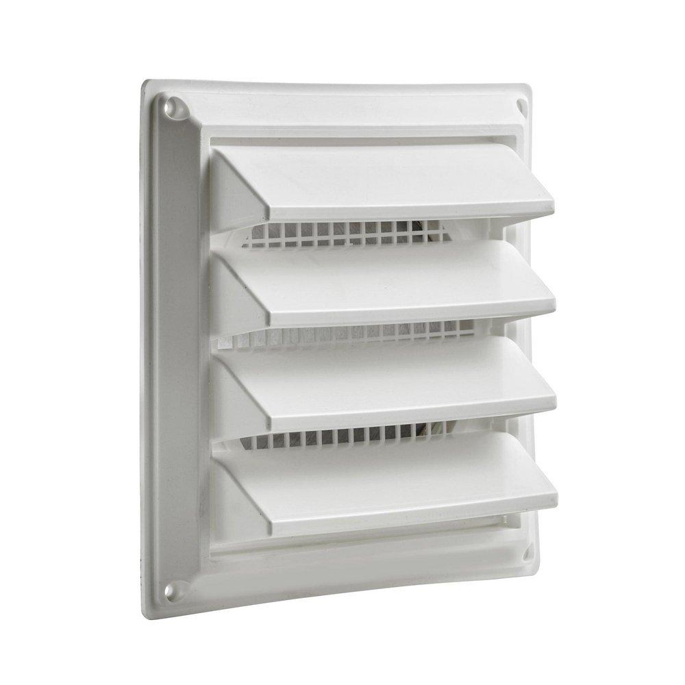 Lambro Industries White 6 in. Louvered Air Intake Vent 