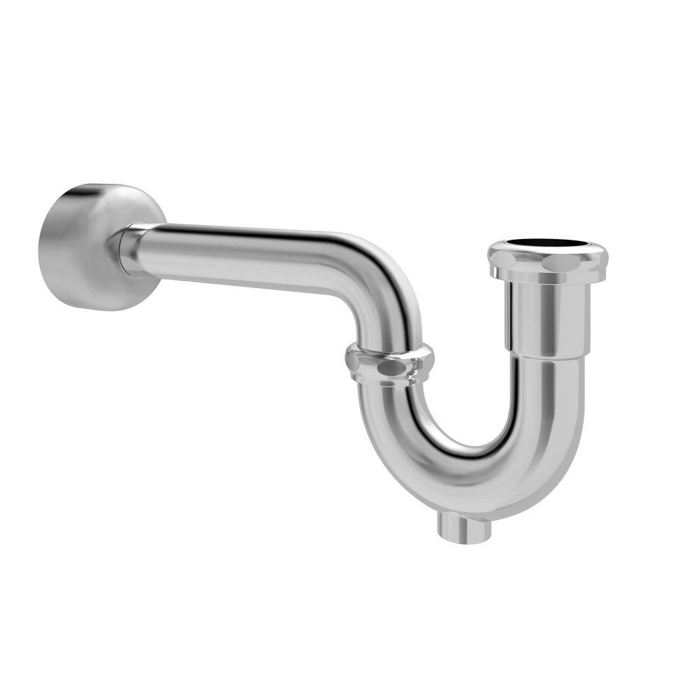 PROFLO&reg; Chrome Adjustable Tubular Brass P-Trap with Cleanout 