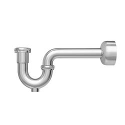 1/4 in. Brass P-Trap with Cleanout in Polished Chrome