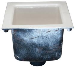 No-Hub Floor Sink with Anchor Flange in White