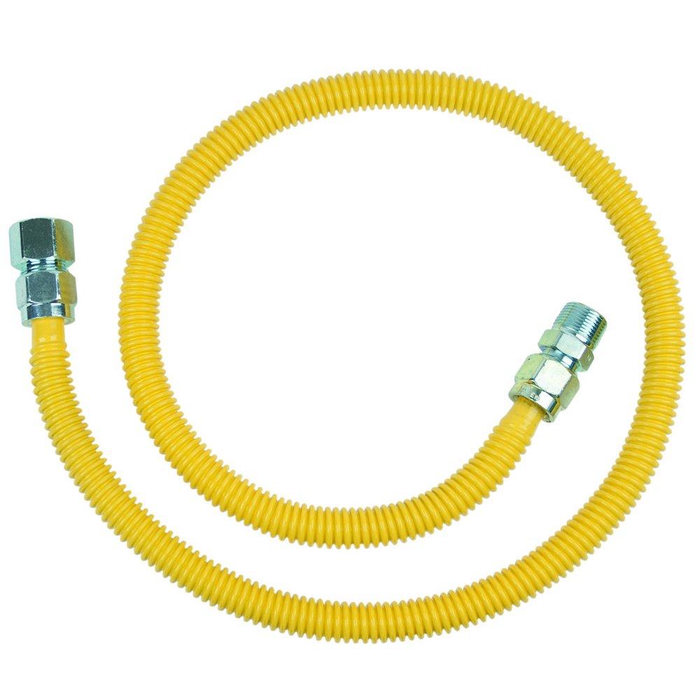 BrassCraft Yellow 3/4 in. FIP x MIP Gas Appliance Connector in Yellow 