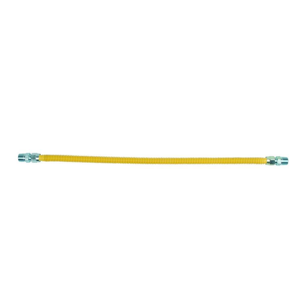 BrassCraft Yellow 1/2 in. MIP Gas Appliance Connector in Yellow 