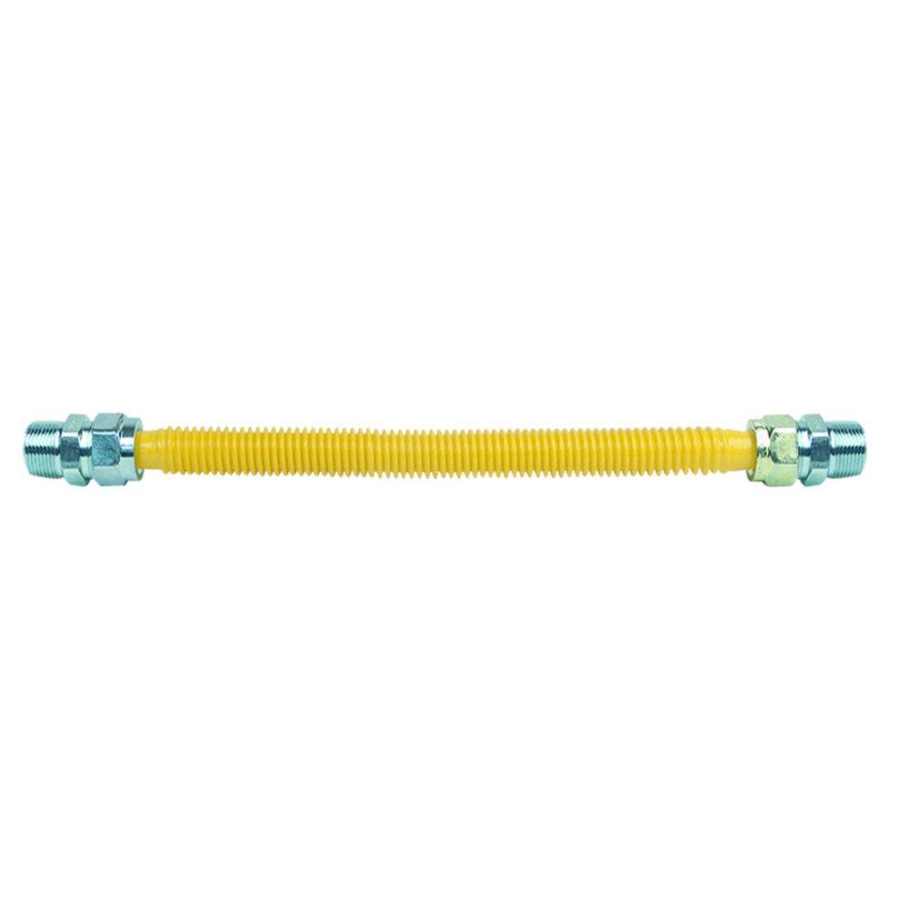 BrassCraft Yellow 1/2 in. MIP Gas Appliance Connector in Yellow 