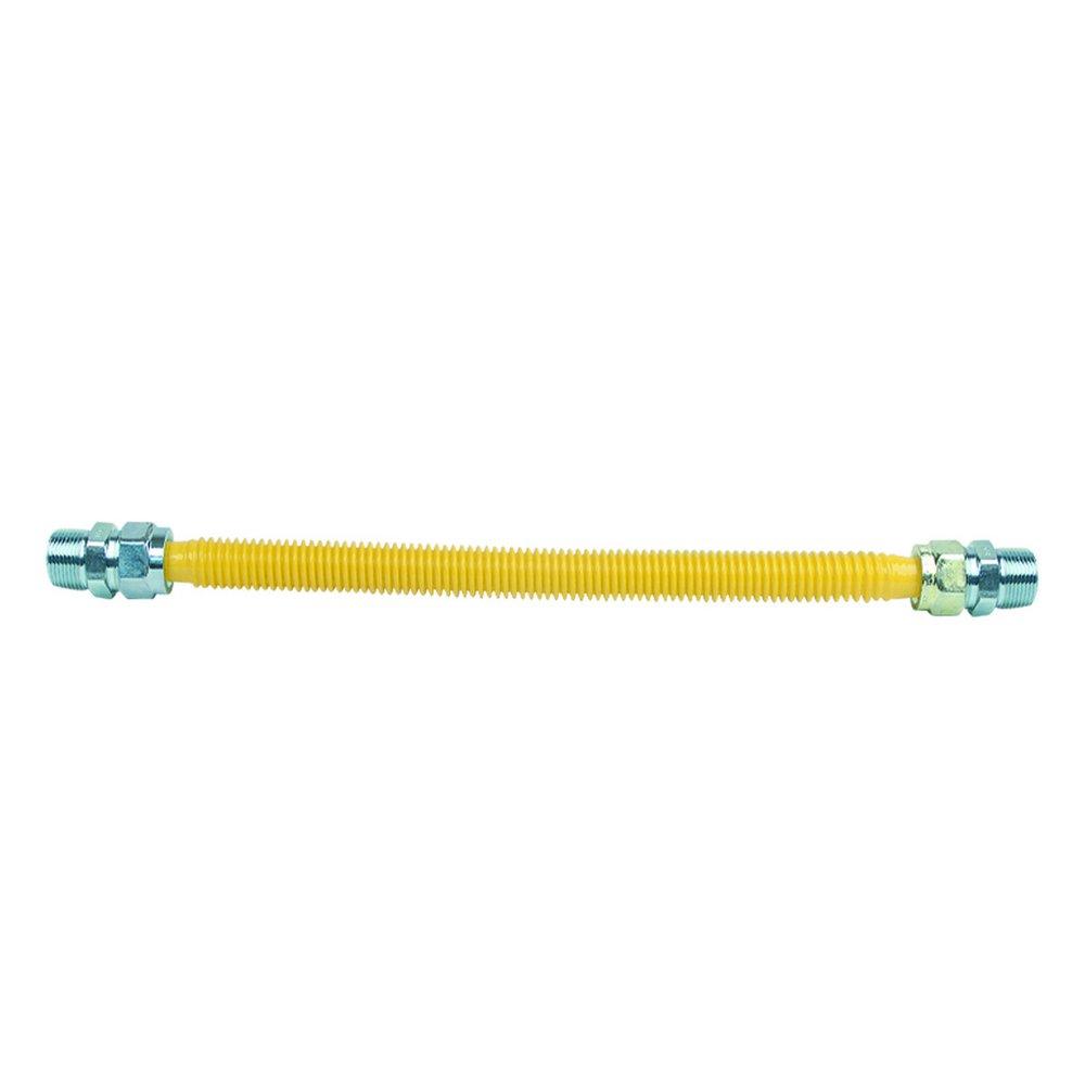 BrassCraft Yellow 1/2 in. MIP Gas Appliance Connector in Yellow 