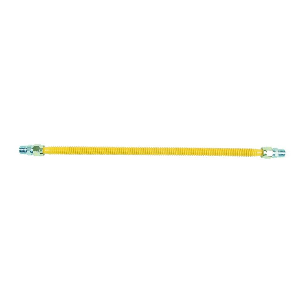 BrassCraft Yellow 1/2 in. MIP Gas Appliance Connector in Yellow 