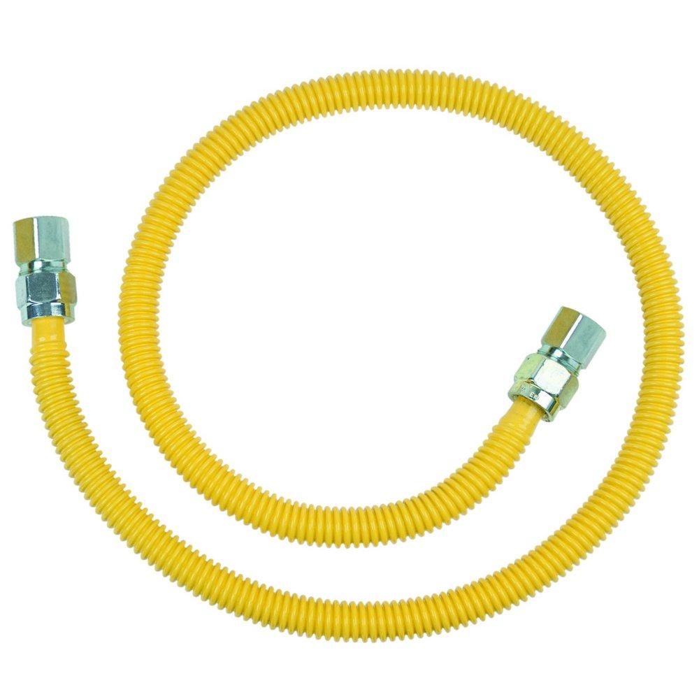 BrassCraft Yellow 1/2 in. FIP Gas Appliance Connector in Yellow 