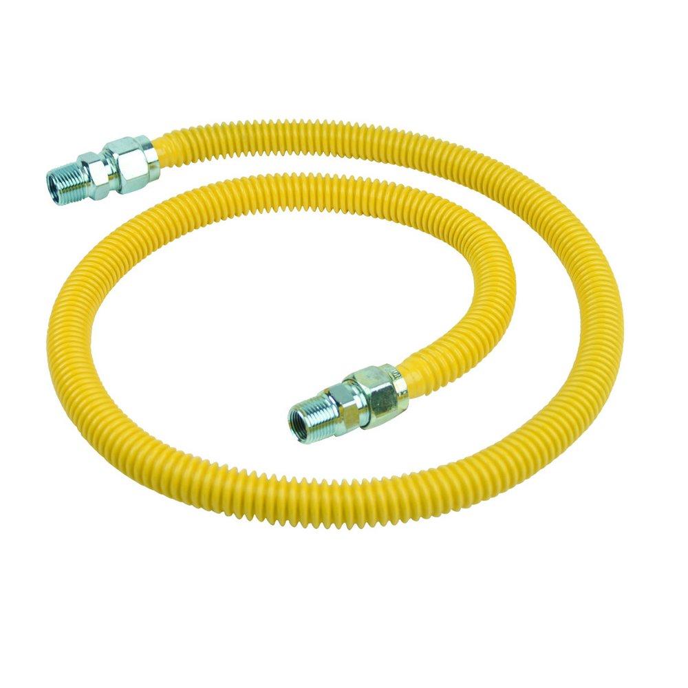 BrassCraft Yellow 1/2 in. MIP Gas Appliance Connector in Yellow 