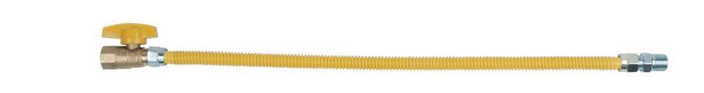 BrassCraft Yellow 1/2 in. MIP x FIP Gas Appliance Connector in Yellow 