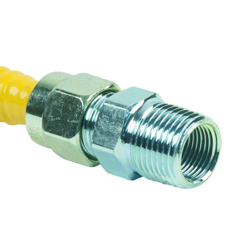 BrassCraft Yellow 1/2 in. MIP x FIP Gas Appliance Connector in Yellow 