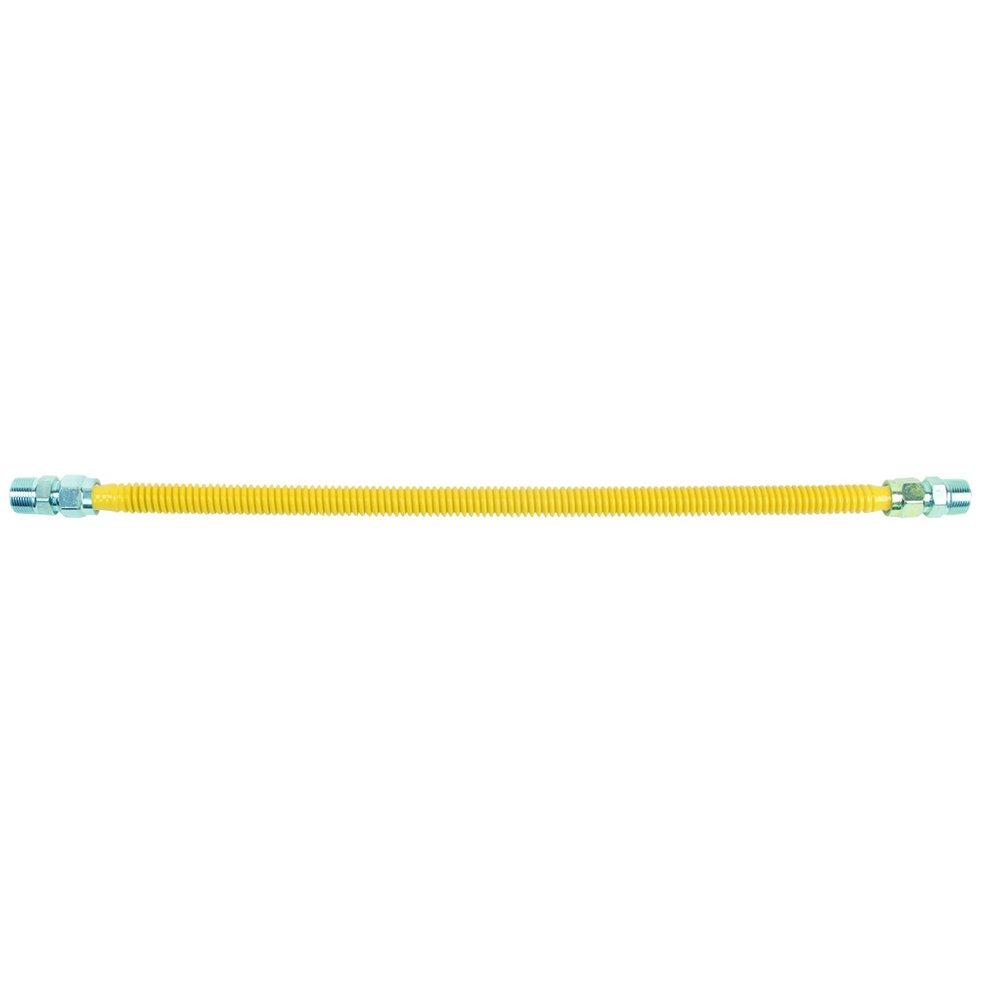 BrassCraft Yellow 3/4 in. MIP Gas Appliance Connector in Yellow 