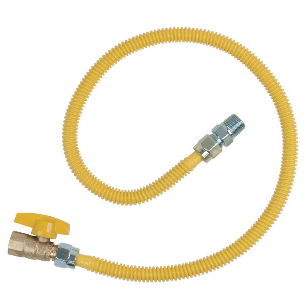BrassCraft Yellow 1/2 in. MIP x FIP Gas Appliance Connector in Yellow 