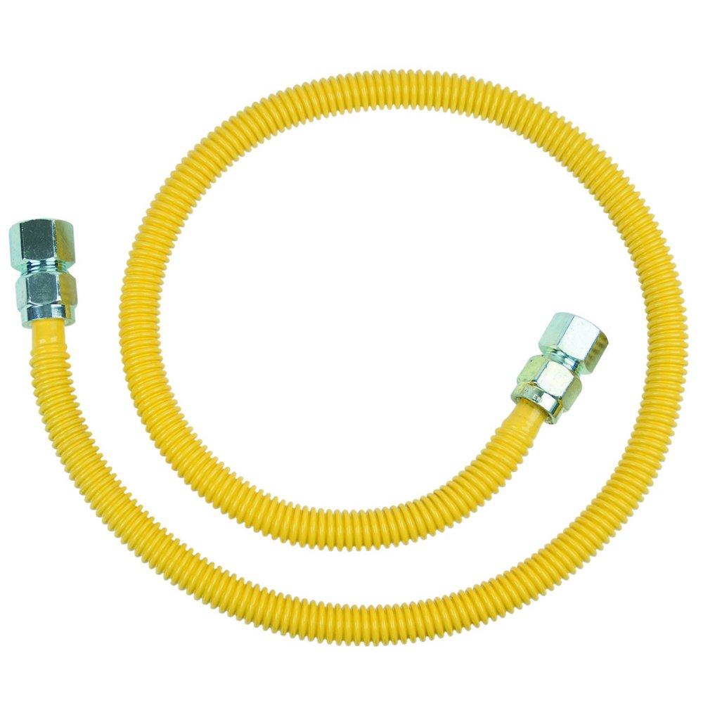 BrassCraft Yellow 3/4 in. FIP Gas Appliance Connector in Yellow 