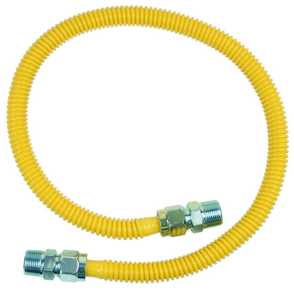 BrassCraft Yellow 3/4 in. MIP Gas Appliance Connector in Yellow 