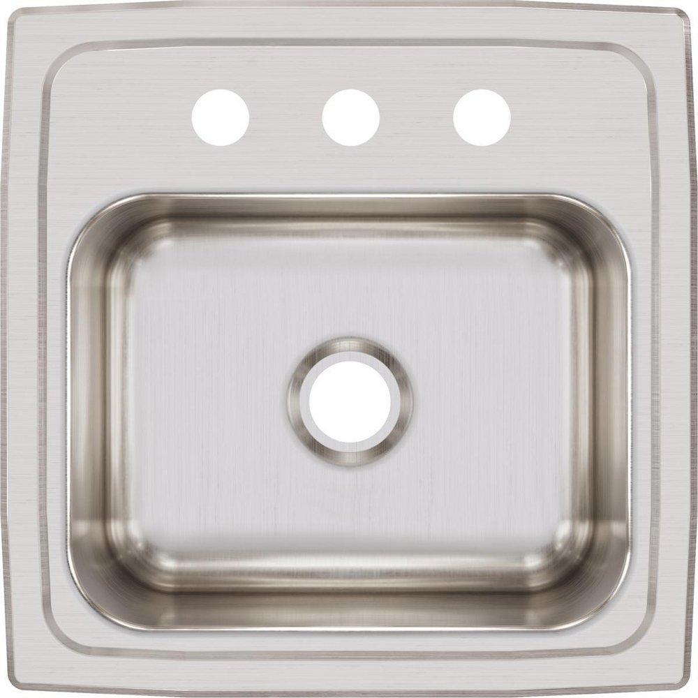 Elkay Lustrous Satin 15 x 15 in. Drop-in Stainless Steel Bar Sink 