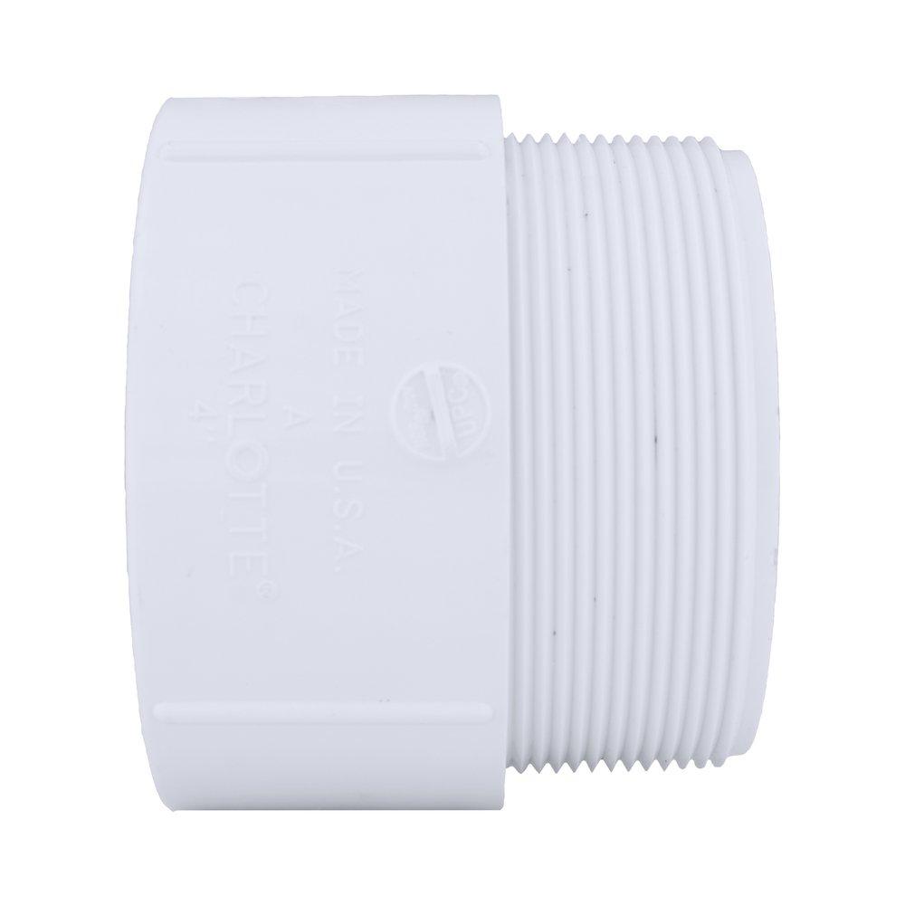 White PVC DWV Male Adapter 